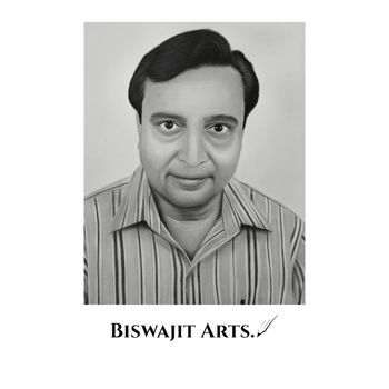 Pencil portrait of a man in a jacket